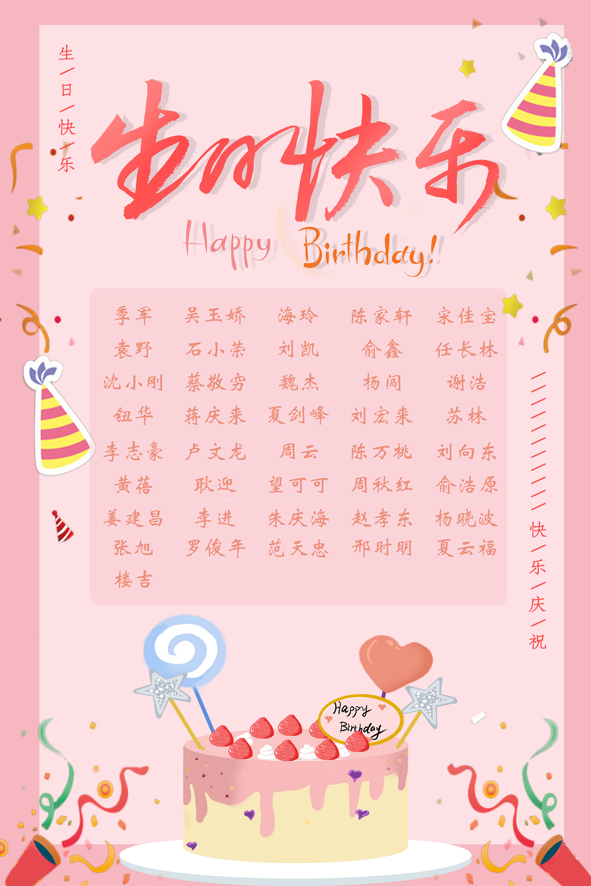 【生日祝?！抗ё?月生日的員工生日快樂！