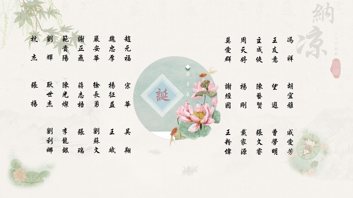 【生日祝福】恭祝07月生日的員工生日快樂！