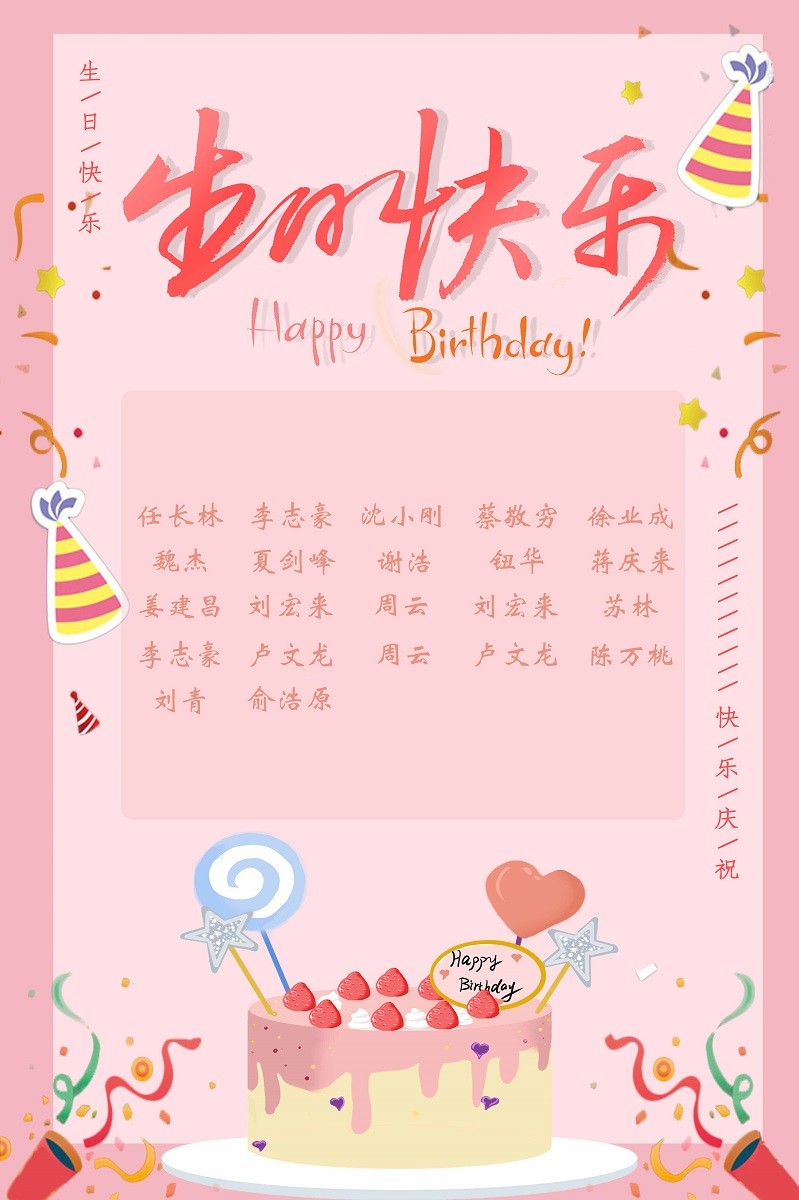 【生日祝?！抗ё?8月生日的員工生日快樂！